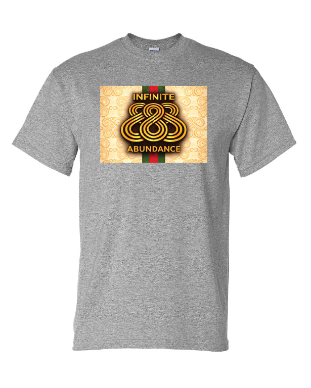 Infinite 888 Brown logo Gray Soft Cotton T-shirts / Cotton Blend / sun t-shirts / summer time / good vibes / Graphic t-shirt / Sunny Day Apparel