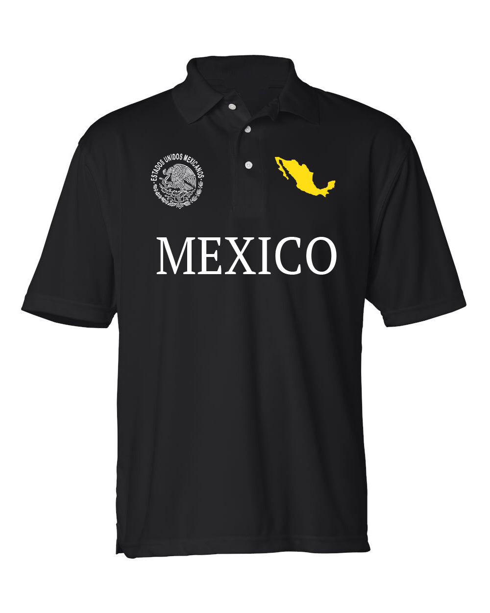 Michoacan Black Polo T-shirts Cotton Blend / Men / Hombres / Unisex / Polo / Long Sleeve / T-shirt / Mexico / Jalisco / Sinaloa / Michoacan