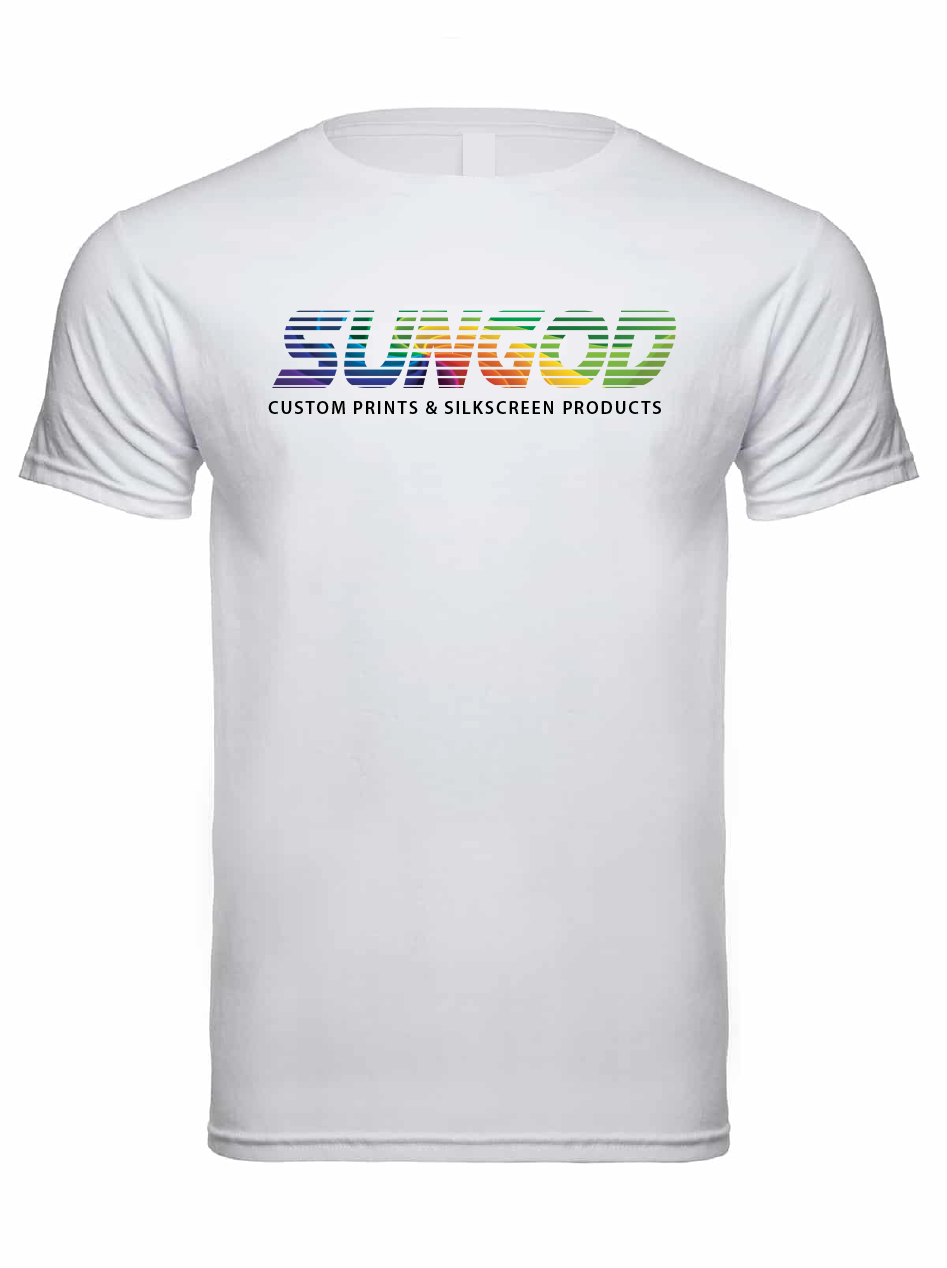 Original SunGod Logo Char. Black Soft Cotton T-shirts / Cotton Blend / sun t-shirts / summer time / good vibes / Graphic t-shirt / Sunny Day Apparel