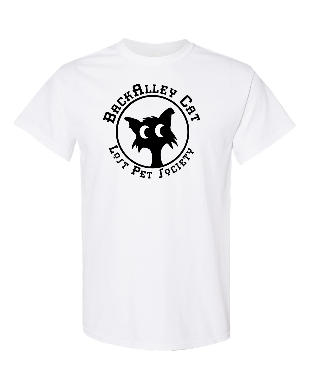 Black Cat Gray T-shirt 100% Cotton / LPC / pet lovers / black cat / cat lover / white / gray / black
