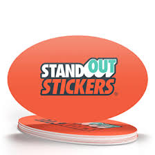 Custom Oval Stickers Gloss or Matte Finish Set of 25 / Visible Advertising / weather Resistant / Car Stickers / Artwork Designs Stickers / PLEASE SEND ALL ARTWORK TO SUNGODPRINT@GMAIL.COM