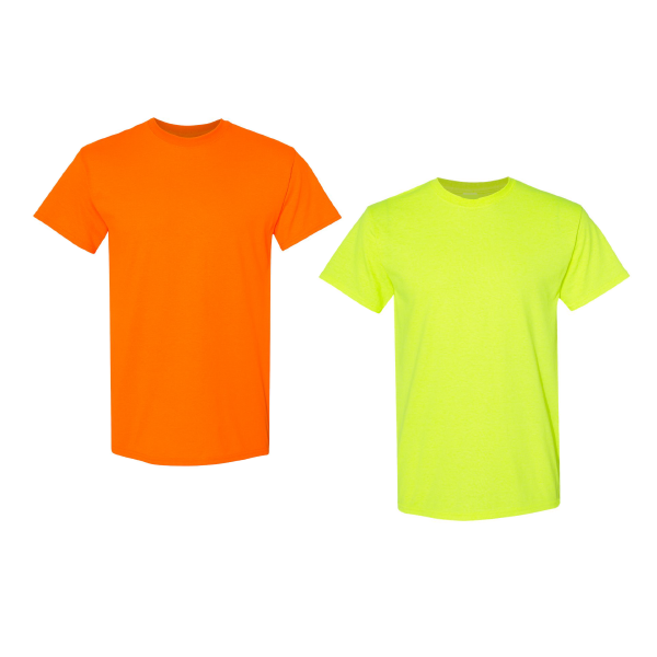 Custom Silkscreen Printing Safety Neon Colors T-shirts / 100% Cotton / Minimum order of 12 pcs /  PLEASE SEND ALL ARTWORK TO SUNGODPRINT@GMAIL.COM