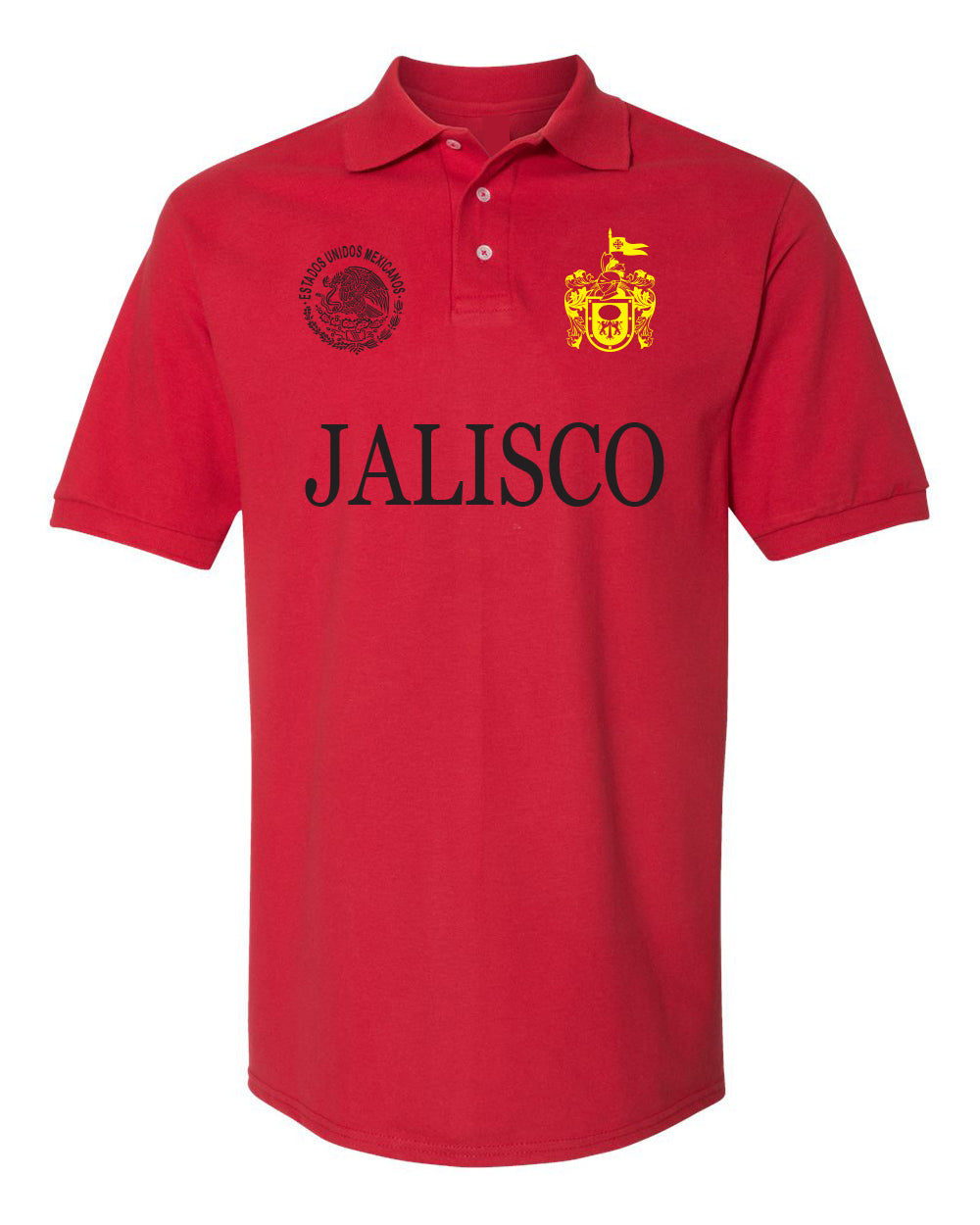 Michoacan Red Polo T-shirts Cotton Blend / Men / Hombres / Unisex / Polo / Long Sleeve / T-shirt / Mexico / Jalisco / Sinaloa / Michoacan