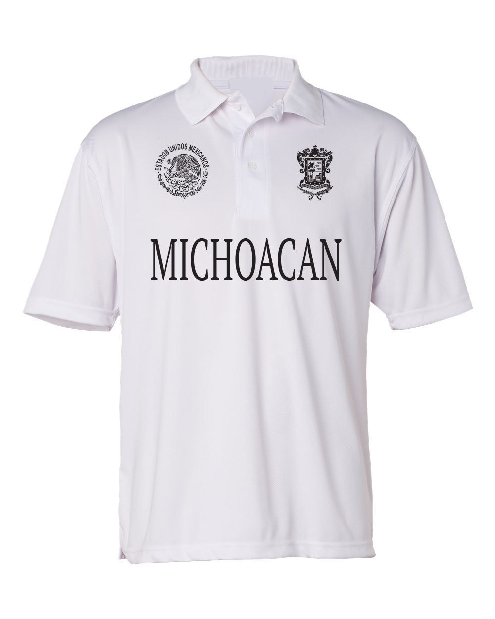Mexico White Polo T-shirts Cotton Blend / Men / Hombres / Unisex / Polo / Long Sleeve / T-shirt / Mexico / Jalisco / Sinaloa / Michoacan