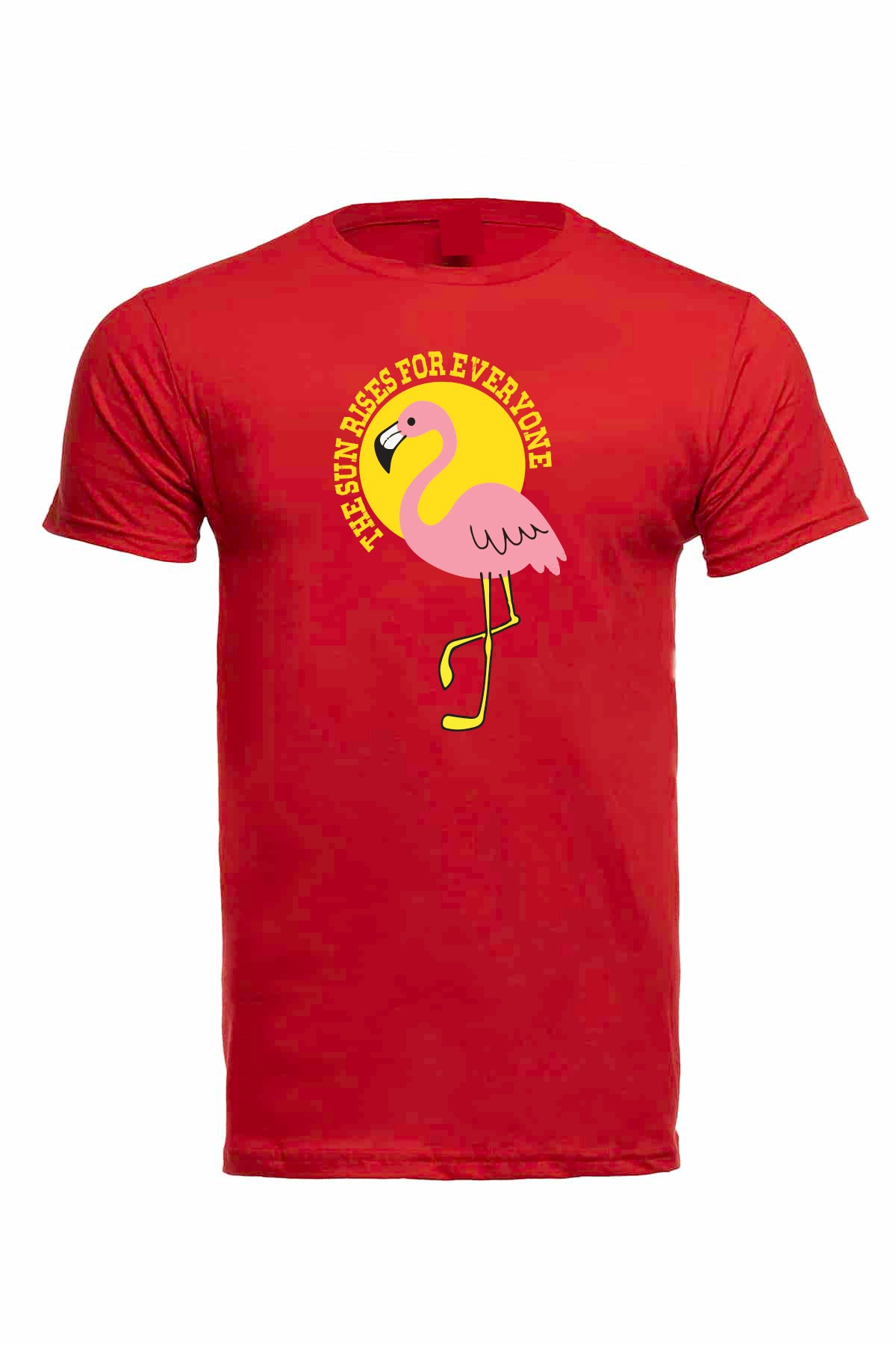 Flamingo "The Sun Rises" soft cotton Blue T-shirts / sunny day Apparel / summer time / good vibes / Graphic t-shirt
