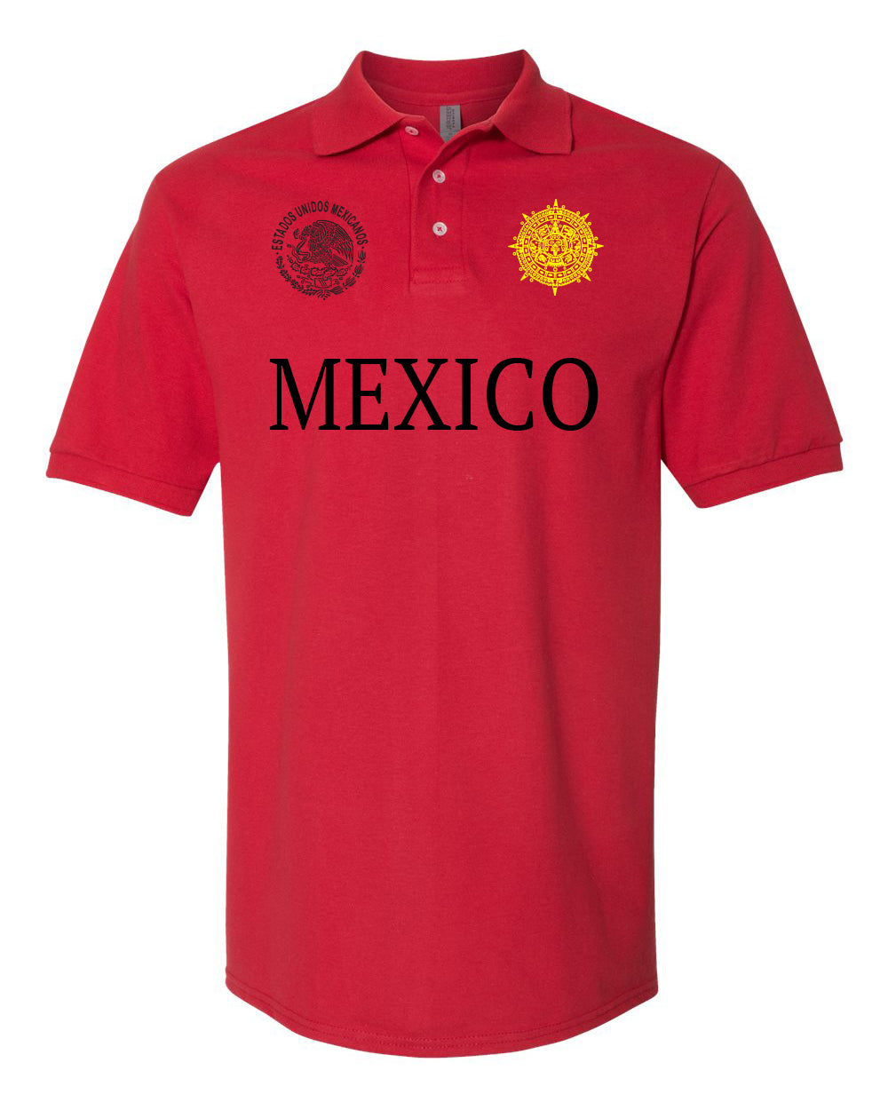 Michoacan Red Polo T-shirts Cotton Blend / Men / Hombres / Unisex / Polo / Long Sleeve / T-shirt / Mexico / Jalisco / Sinaloa / Michoacan