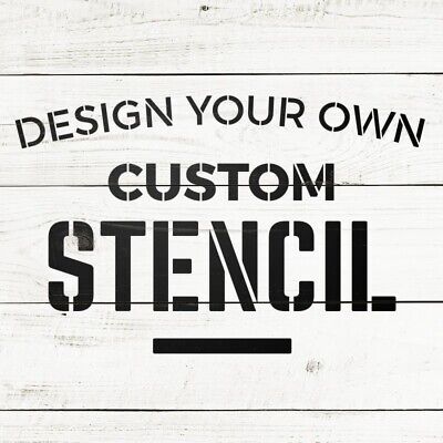 Custom Stencils Chipboard, thick paper or low tack Vinyl make Your Own Logo/Text, Multi-Use Letter Stencils / silkscreen printing