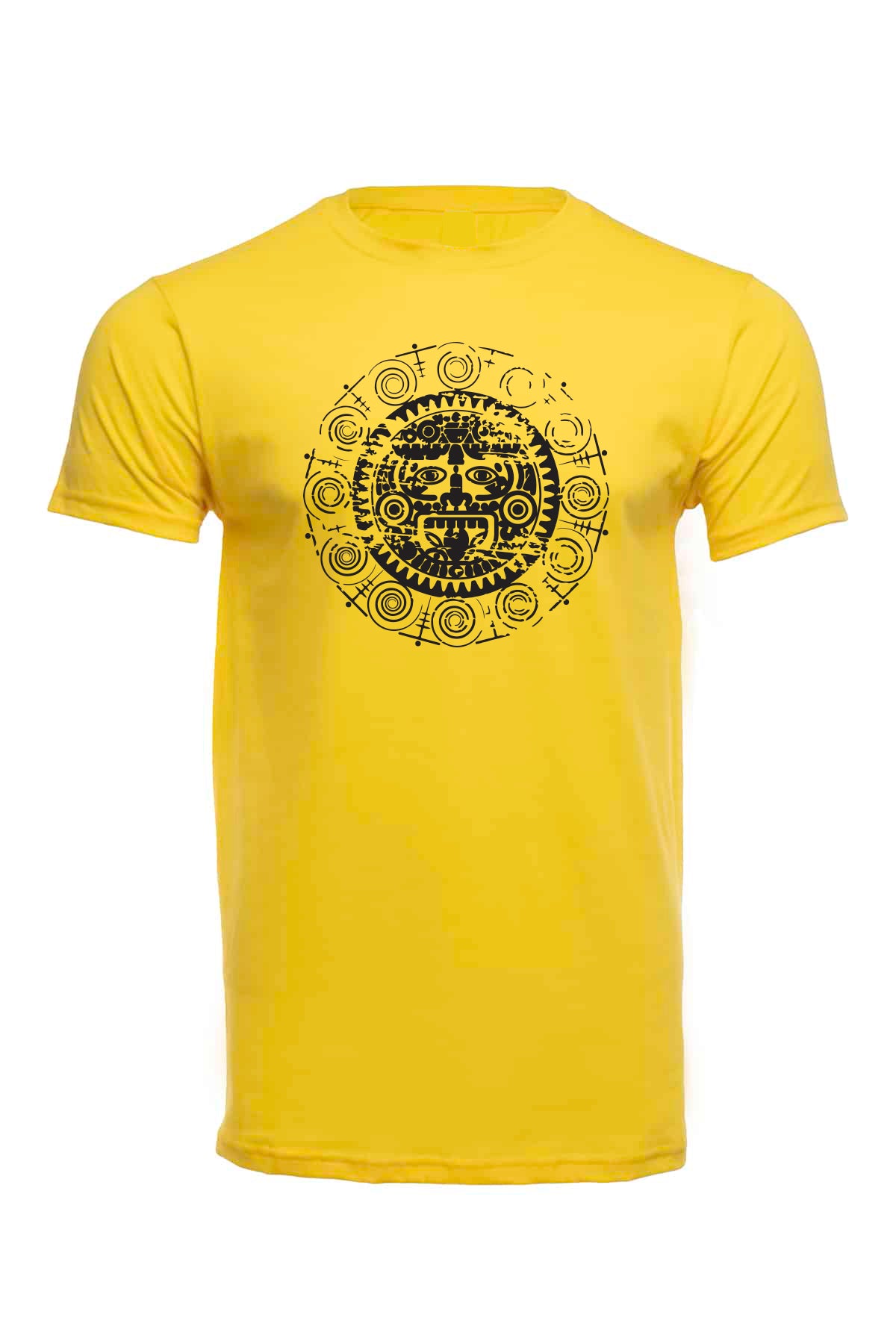Black Mayan Sun God White Soft Cotton T-shirts / Cotton Blend / sun t-shirts / summer time / good vibes / Graphic t-shirt
