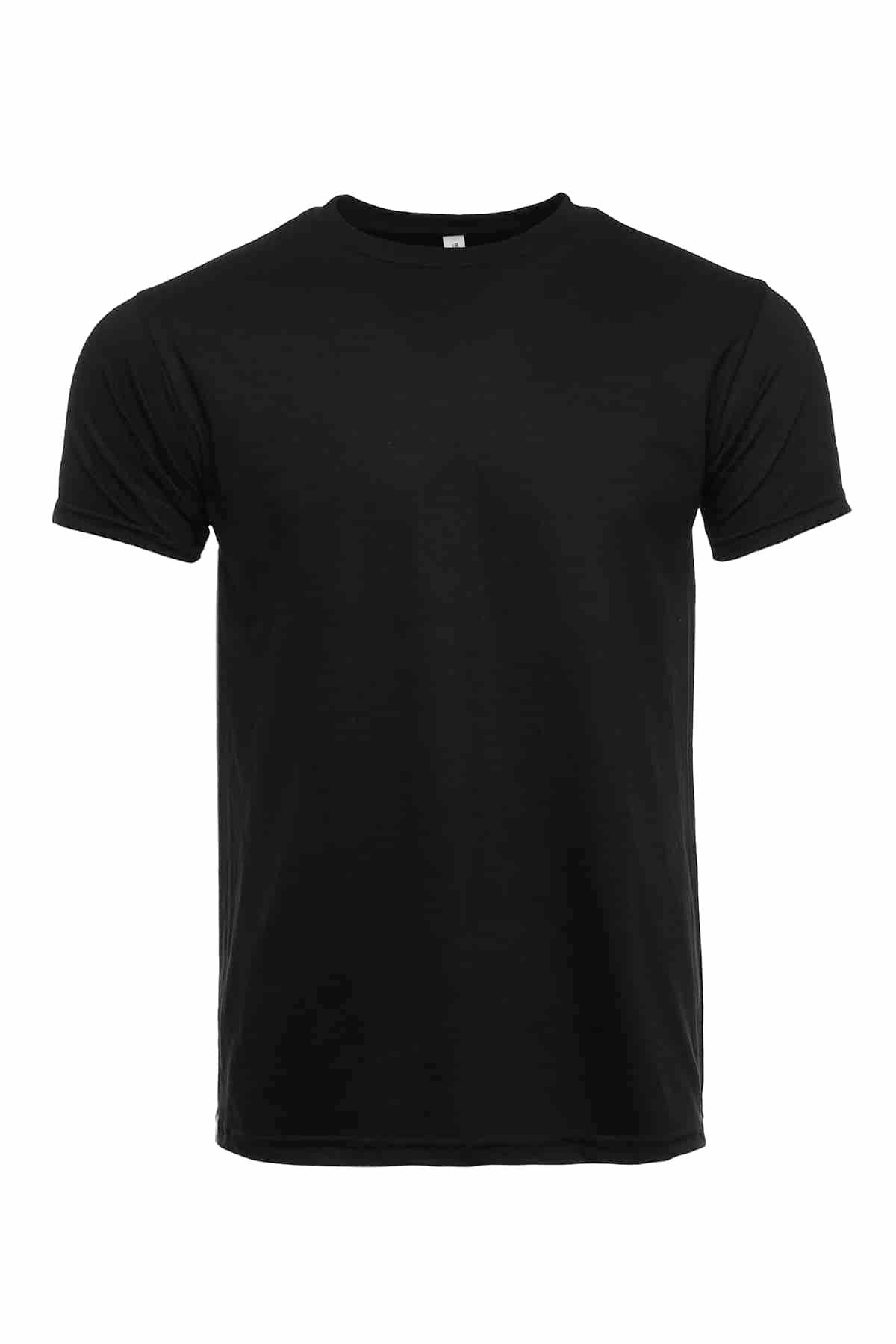 Black 50/50 Cotton Blend T-shirts available in three colors. Ash Gray, Black and White