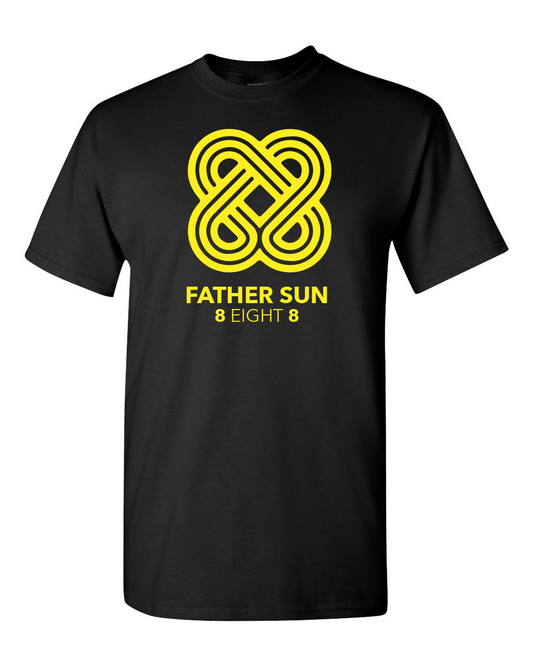 Father Sun 8 Eight 8 black Soft Cotton T-shirts / Cotton Blend / sun t-shirts / summer time / good vibes / Graphic t-shirt / Sunny Day Apparel