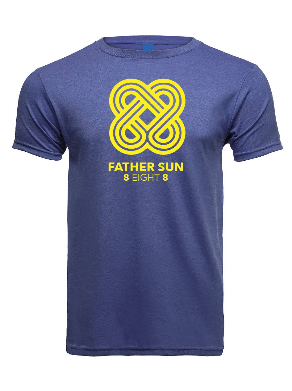 Father Sun 8 Eight 8 Yellow Soft Cotton T-shirts / Cotton Blend / sun t-shirts / summer time / good vibes / Graphic t-shirt / Sunny Day Apparel