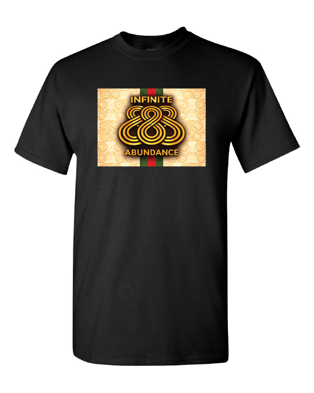 Infinite 888 Biege logo black Soft Cotton T-shirts / Cotton Blend / sun t-shirts / summer time / good vibes / Graphic t-shirt / Sunny Day Apparel