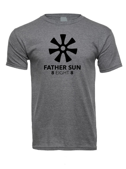 Father Sun Star Gray Soft Cotton T-shirts / Cotton Blend / sun t-shirts / summer time / good vibes / Graphic t-shirt / Sunny Day Apparel
