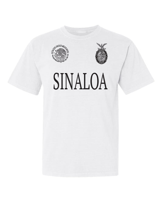Sinaloa White Soft Cotton T-shirts / Men / Hombres / Unisex / Long Sleeve / Sweater / Mexico / Jalisco / Sinaloa / Michoacan