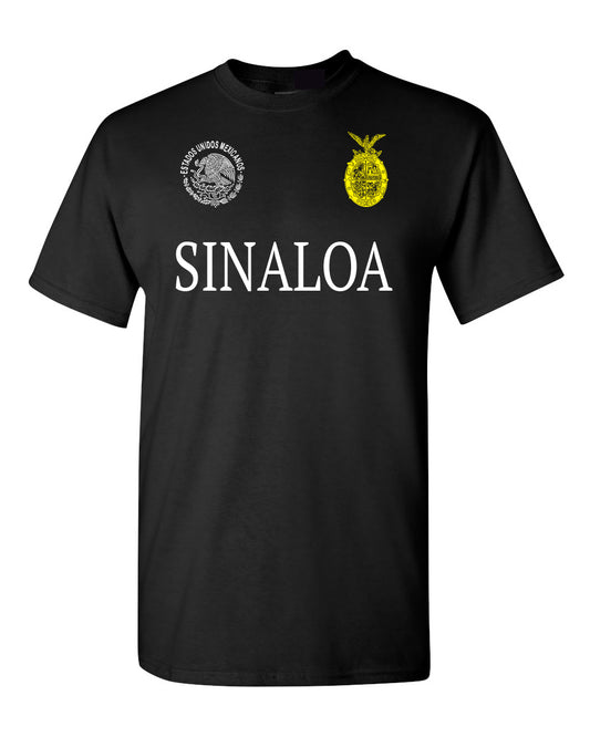 Sinaloa Black Soft Cotton T-shirts / Men / Hombres / Unisex / Long Sleeve / Sweater / Mexico / Jalisco / Sinaloa / Michoacan