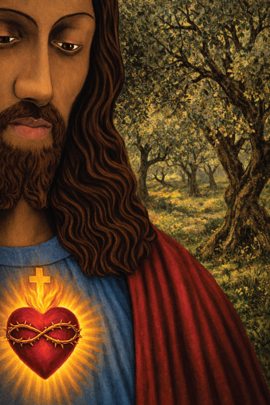 Yeshua in the Garden of Gethsemane Poster Board / SunGod / Jesus Christ / Christianity / Catholics /  3/16 Foam, Plastic or Ultra Board /