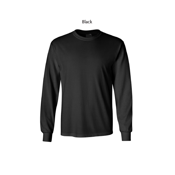 Custom Long Sleeve T-Shirt Printing  Black, Navy Blue, White and Gray T-shirt. Available in 100% Cotton or Soft Cotton Blend/ PLEASE CHOOSE SIZE, T-SHIRT COLOR AND QUANTITY BEFORE YOU HIT CUSTOMIZE