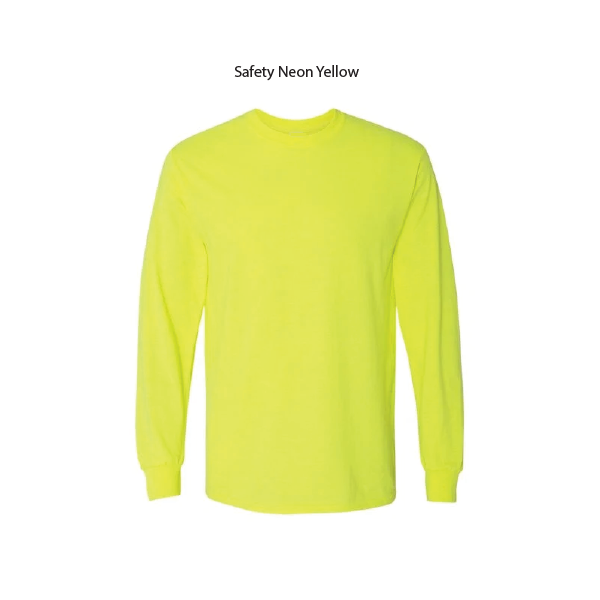 Custom Silkscreen Printing Safety Neon Colors Long Sleeve T-shirts / 100% Cotton / Minimum order of 12 pcs / PLEASE CHOOSE SIZE, T-SHIRT COLOR AND QUANTITY BEFORE YOU HIT CUSTOMIZE