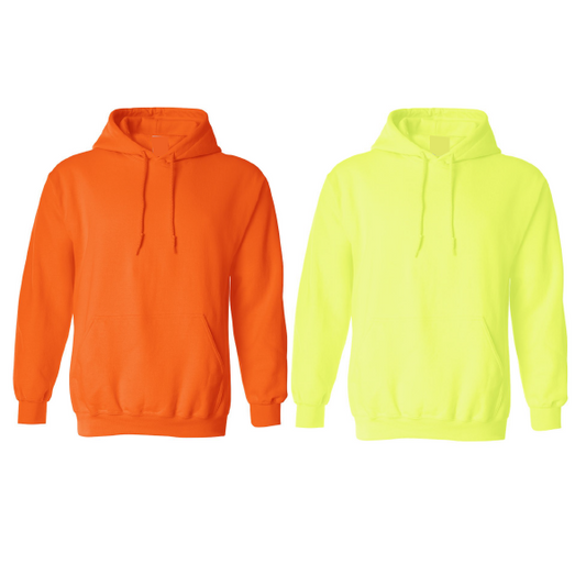 Custom Silkscreen Printing Safety Neon Colors Hoodies / 100% Cotton / Minimum order of 12 pcs / PLEASE CHOOSE SIZE, T-SHIRT COLOR AND QUANTITY BEFORE YOU HIT CUSTOMIZE