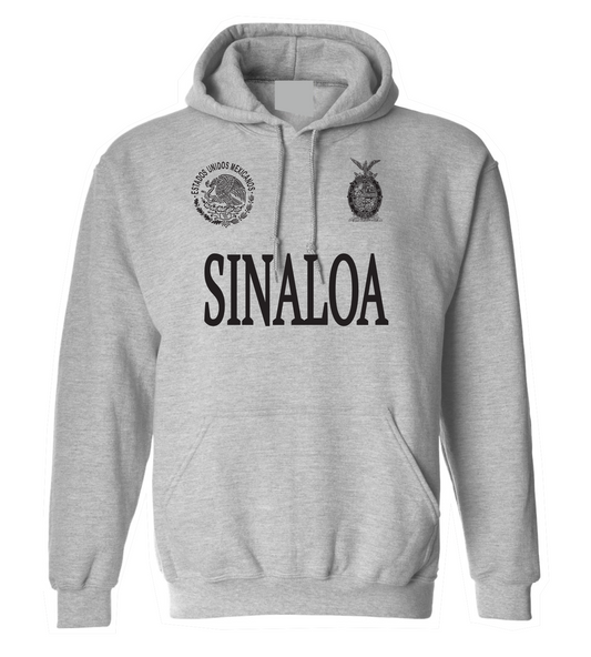 Sinaloa Gray Hoodie Soft Cotton / Men / Hombres / Unisex / Long Sleeve / Sweater / Mexico / Sinaloa / Jalisco / Michoacan