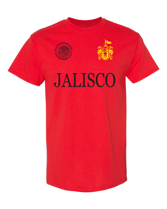 Jalisco Red Soft Cotton T-shirts / Men / Hombres / Unisex / Long Sleeve / Sweater / Mexico / Jalisco / Sinaloa / Michoacan