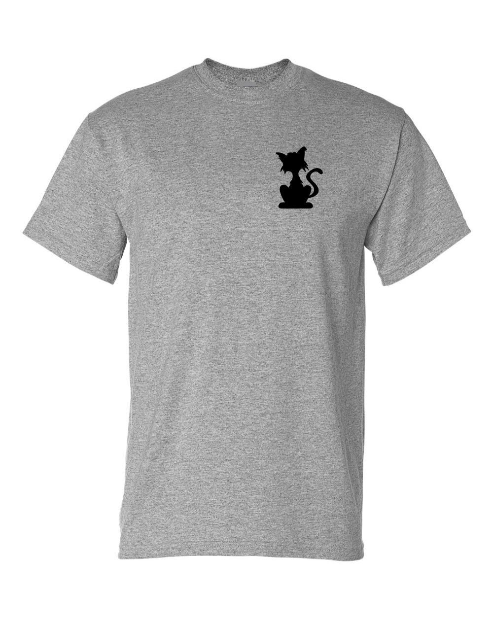 Small Black Cat White T-shirt 100% Cotton / LPC / pet lovers / black cat / cat lover / white / gray / black