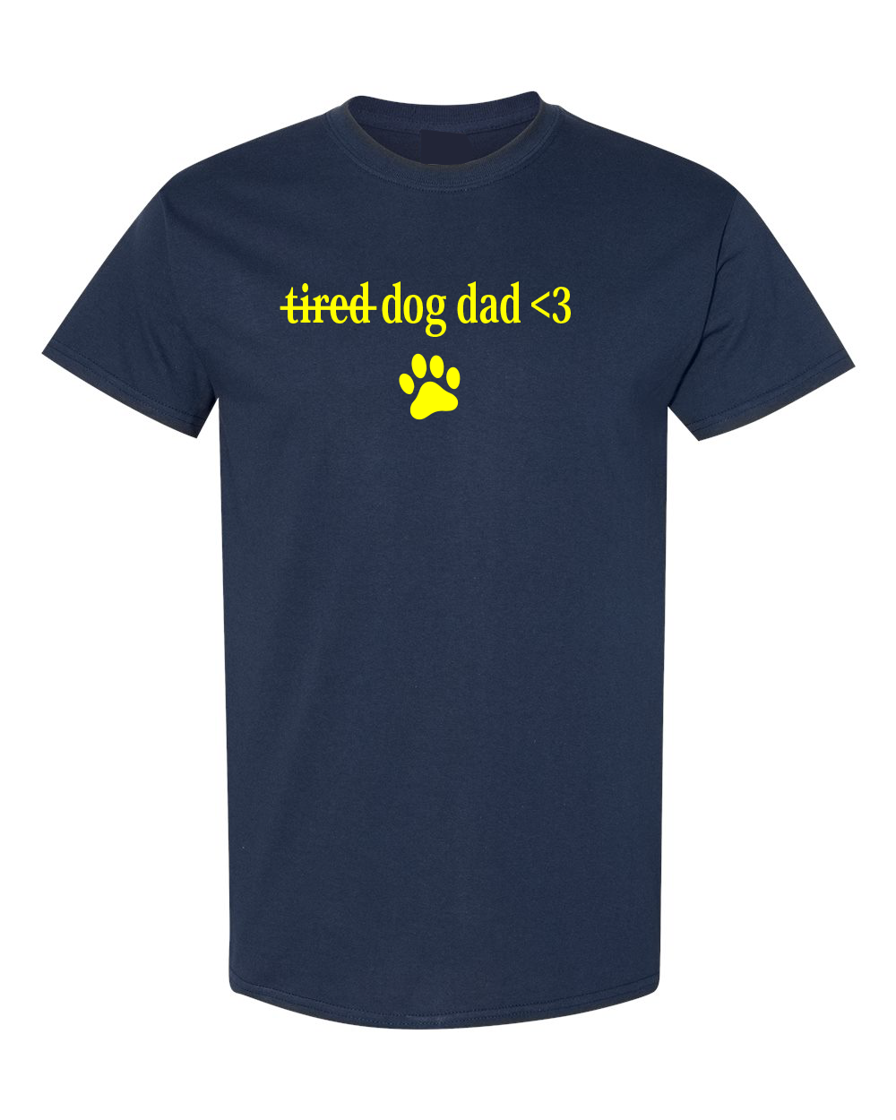 Tired Dog Dad Black T-shirt 100% Cotton / LPC / pet lovers / black cat / cat lover / white / gray / black
