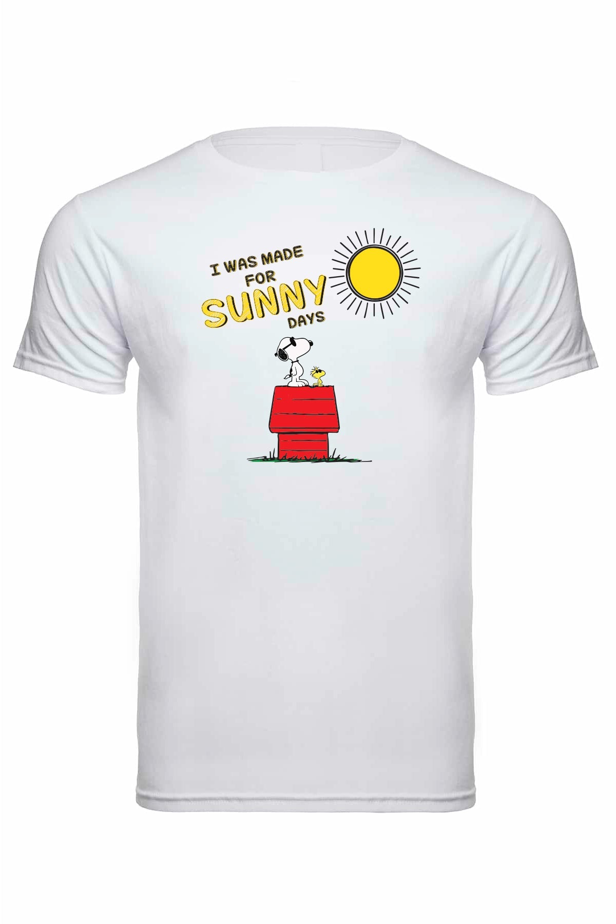 Snoopy "made for the sun" soft cotton Yellow T-shirts 50/50 blend / sunny day Apparel / summer time / good vibes / Graphic t-shirt