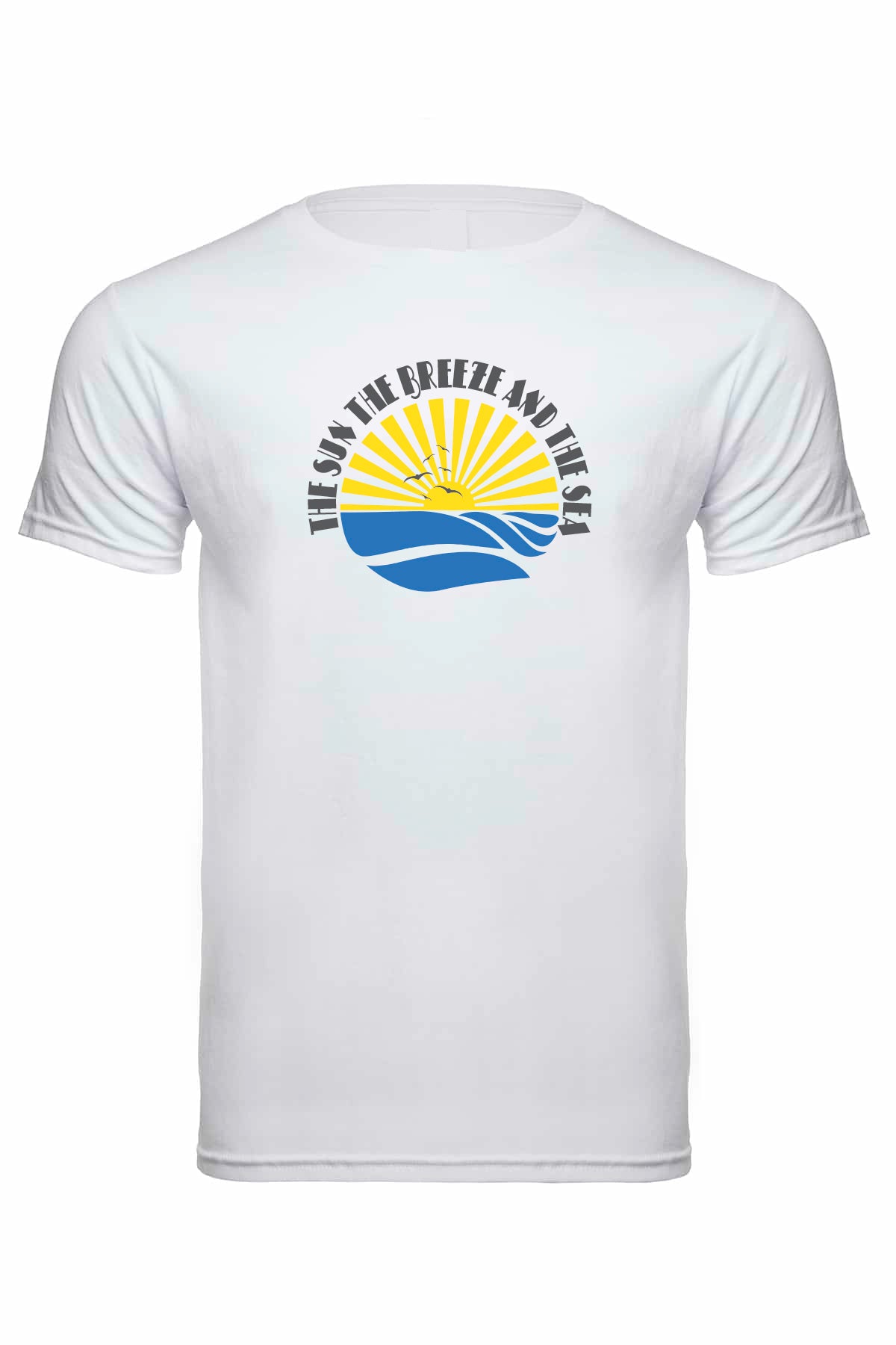 The Sun, The Breeze & The Sea Black soft cotton T-shirts / Cotton Blend / sun t-shirts / summer time / good vibes / Graphic t-shirt